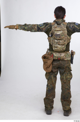 Whole Body Man T poses Army Athletic Standing Street photo references